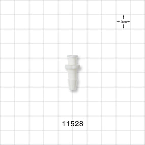 Female Luer Lock, Barbed, White - Fits 3/16 inch ID Tubing (0.188 inch, 4.76 mm) - 11528