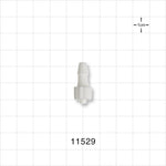 Male Luer Lock, Barbed, White - Fits 3/16 inch ID Tubing (0.188 inch, 4.76 mm) - 11529