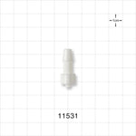 Male Luer Lock, Barbed, White - Fits 1/4 inch ID Tubing (0.25 inch, 6.35 mm) - 11531