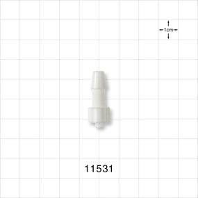 Male Luer Lock, Barbed, White - Fits 1/4 inch ID Tubing (0.25 inch, 6.35 mm) - 11531