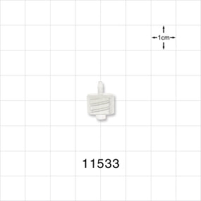 Male Luer Lock, Barbed, Natural - Fits 1/16 inch ID Tubing (0.063 inch, 1.59 mm) - 11533
