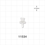 Female Luer Lock, Barbed, Natural - Fits 3/32 inch ID Tubing (0.094 inch, 2.38 mm) - 11534