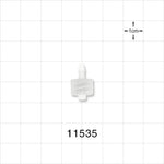 Male Luer Lock, Barbed, Natural - Fits 3/32 inch ID Tubing (0.094 inch, 2.38 mm) - 11535