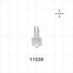 Male Luer Lock, Barbed, Natural - Fits 5/32 inch ID Tubing (0.156 inch, 3.97 mm) - 11539