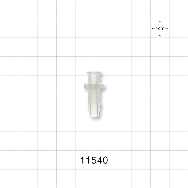 Female Luer Lock, Barbed, Natural - Fits 3/16 inch ID Tubing (0.188 inch, 4.76 mm) - 11540