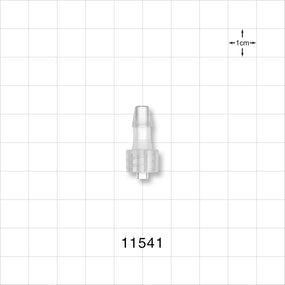 Male Luer Lock, Barbed, Natural - Fits 3/16 inch ID Tubing (0.188 inch, 4.76 mm) - 11541