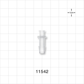 Female Luer Lock, Barbed, Natural - Fits 1/4 inch ID Tubing (0.25 inch, 6.35 mm) - 11542
