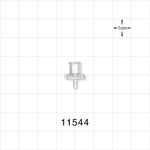 Female Luer Lock, Barbed, Clear - Fits 1/16 inch ID Tubing (0.063 inch, 1.59 mm) - 11544