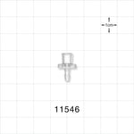 Female Luer Lock, Barbed, Clear - Fits 3/32 inch ID Tubing (0.094 inch, 2.38 mm) - 11546
