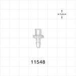Female Luer Lock, Barbed, Clear - Fits 1/8 inch ID Tubing (0.125 inch, 3.18 mm) - 11548