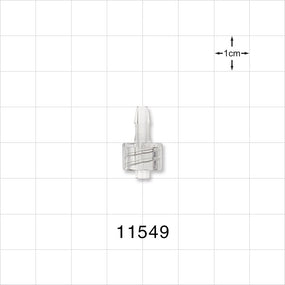 Male Luer Lock, Barbed, Clear - Fits 1/8 inch ID Tubing (0.125 inch, 3.18 mm) - 11549