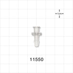 Female Luer Lock, Barbed, Clear - Fits 5/32 inch ID Tubing (0.156 inch, 3.97 mm) - 11550