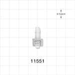 Male Luer Lock, Barbed, Clear - Fits 5/32 inch ID Tubing (0.156 inch, 3.97 mm) - 11551