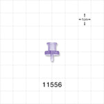 Female Luer Lock, Barbed, Clear - Fits 1/16 inch ID Tubing (0.063 inch, 1.59 mm) - 11556