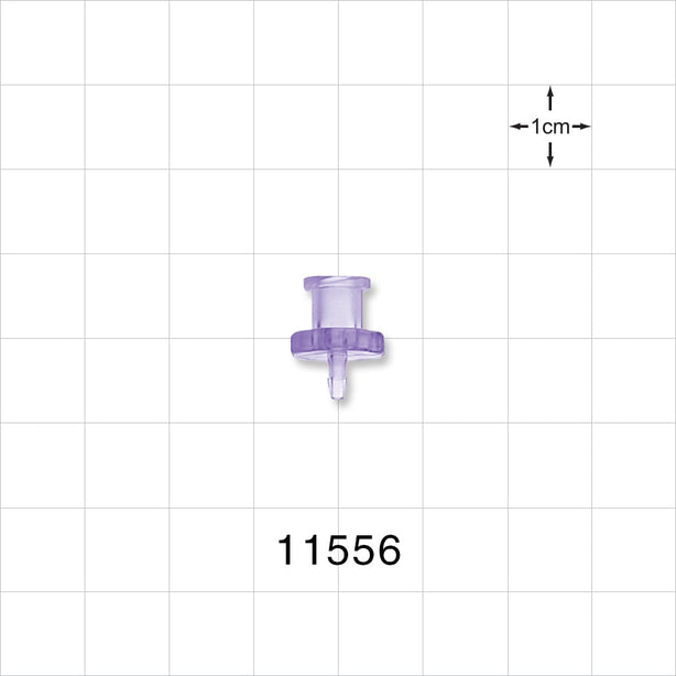 Female Luer Lock, Barbed, Clear - Fits 1/16 inch ID Tubing (0.063 inch, 1.59 mm) - 11556