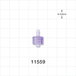 Male Luer Lock, Barbed, Clear - Fits 3/32 inch ID Tubing (0.094 inch, 2.38 mm) - 11559