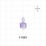 Male Luer Lock, Barbed, Clear - Fits 1/8 inch ID Tubing (0.125 inch, 3.18 mm) - 11561