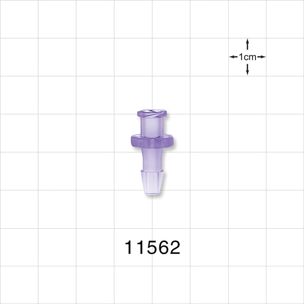 Female Luer Lock, Barbed, Clear - Fits 5/32 inch ID Tubing (0.156 inch, 3.97 mm) - 11562