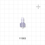 Male Luer Lock, Barbed, Clear - Fits 5/32 inch ID Tubing (0.156 inch, 3.97 mm) - 11563