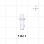 Female Luer Lock, Barbed, Clear - Fits 3/16 inch ID Tubing (0.188 inch, 4.76 mm) - 11564