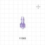 Male Luer Lock, Barbed, Clear - Fits 3/16 inch ID Tubing (0.188 inch, 4.76 mm) - 11565