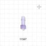 Male Luer Lock, Barbed, Clear - Fits 1/4 inch ID Tubing (0.25 inch, 6.35 mm) - 11567