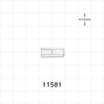 Straight Connector, Tubing Port, Clear - 0.148 - 0.154 inch ID/0.27 inch OD x 0.148 - 0.154 inch ID/0.248 inch OD (3.76 mm - 3.91 mm/6.86 mm x 3.76 mm - 3.91 mm/6.3 mm) - 11581