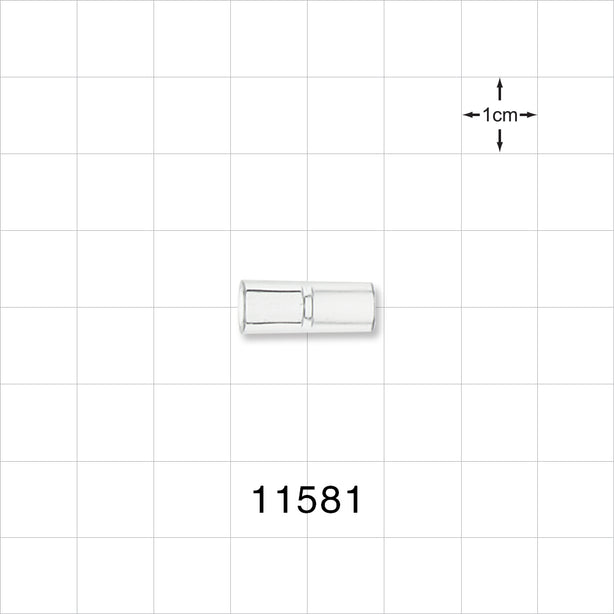 Straight Connector, Tubing Port, Clear - 0.148 - 0.154 inch ID/0.27 inch OD x 0.148 - 0.154 inch ID/0.248 inch OD (3.76 mm - 3.91 mm/6.86 mm x 3.76 mm - 3.91 mm/6.3 mm) - 11581
