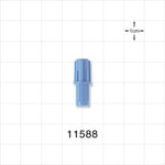 Push-On Male Luer Cap, Vented, Light Blue -  - 11588
