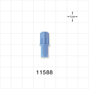 Push-On Male Luer Cap, Vented, Light Blue -  - 11588