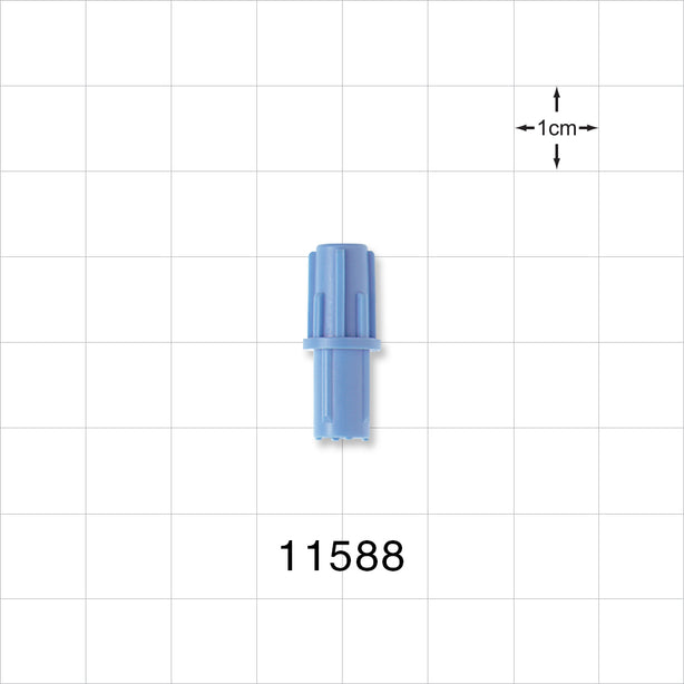 Push-On Male Luer Cap, Vented, Light Blue -  - 11588