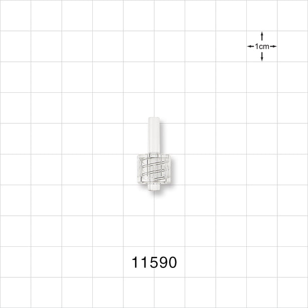 Male Luer Lock, Tubing Port, Clear - 0.115 inch ID (2.92 mm) - 11590