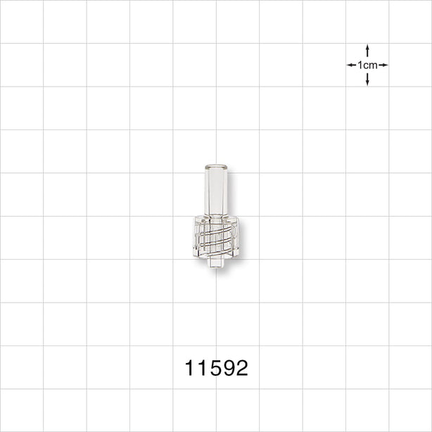 Male Luer Lock, Tubing Port, Clear - 0.142 inch ID (3.61 mm) - 11592
