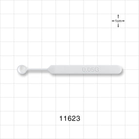Mini Sampling Spoon, 25/Pack - 0.05 gram, 0.0017 oz., 0.05 ml; 3 inch (76 mm) - 11623