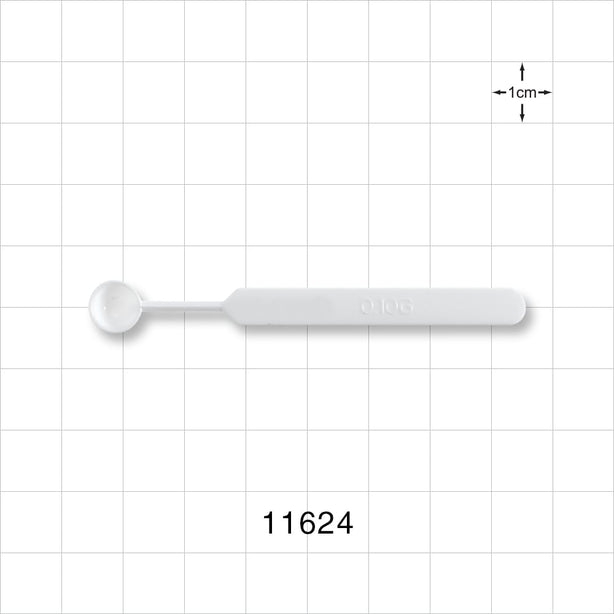 Mini Sampling Spoon, 25/Pack - 0.1 gram, 0.0034 oz., 0.1 ml; 2.8 inch (72 mm) - 11624