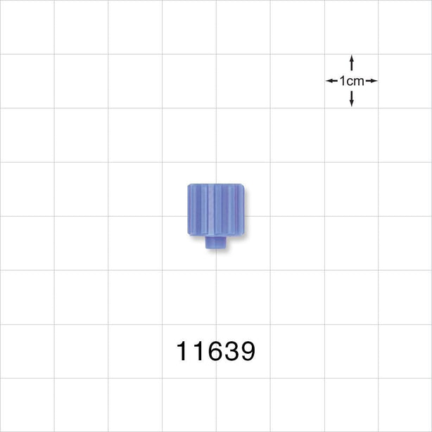 Male Luer Cap, Vented, Blue -  - 11639