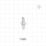 Male Luer Slip, Barbed, Clear - Fits 1/8 inch ID Tubing (0.125 inch, 3.18 mm) - 11661