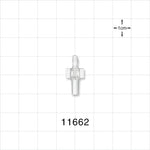 Male Luer Slip, Barbed, Clear - Fits 3/32 inch ID Tubing (0.094 inch, 2.38 mm) - 11662