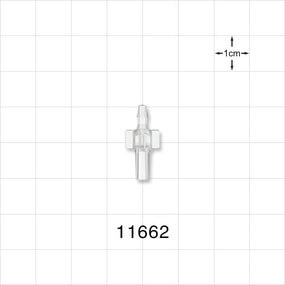 Male Luer Slip, Barbed, Clear - Fits 3/32 inch ID Tubing (0.094 inch, 2.38 mm) - 11662