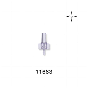Male Luer Slip, Barbed, Clear - Fits 1/16 inch ID Tubing (0.063 inch, 1.59 mm) - 11663