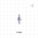 Male Luer Slip, Barbed, Clear - Fits 1/8 inch ID Tubing (0.125 inch, 3.18 mm) - 11664