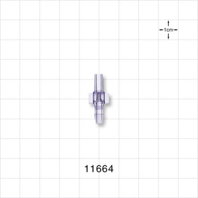 Male Luer Slip, Barbed, Clear - Fits 1/8 inch ID Tubing (0.125 inch, 3.18 mm) - 11664
