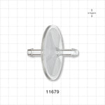 Insufflation Filter, Barbed - 50 mm; 0.337 inch OD Hose Barbs (8.55 mm); 0.1 micron - 11679