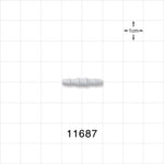 Straight Connector, Barbed, Natural - Fits 3/32 inch ID Tubing (0.094 inch, 2.38 mm) - 11687