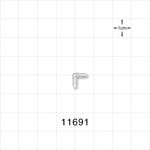 Elbow Connector, Barbed, Natural - Fits 1/16 inch ID Tubing (0.063 inch, 1.59 mm) - 11691
