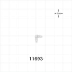 Elbow Connector, Barbed, Natural - Fits 1/16 inch ID Tubing (0.063 inch, 1.59 mm) - 11693
