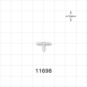 T Connector, Barbed, Natural - Fits 1/16 inch ID Tubing (0.063 inch, 1.59 mm) - 11698