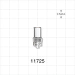 Male Luer Lock, Tubing Port, Clear - 0.244 inch - 0.236 inch ID (6.19 mm - 5.99 mm) - 11725