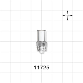 Male Luer Lock, Tubing Port, Clear - 0.244 inch - 0.236 inch ID (6.19 mm - 5.99 mm) - 11725