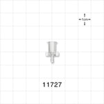 Female Luer Lock, Barbed, Clear - Fits 1/16 inch ID Tubing (0.063 inch, 1.59 mm) - 11727